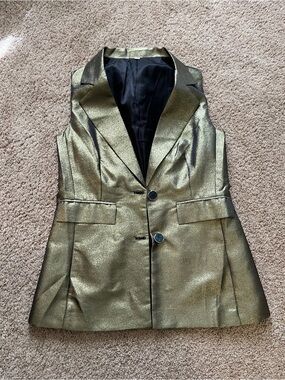 Gold lamé vest